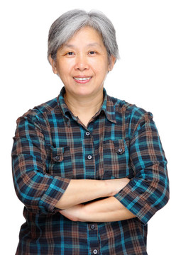 成熟的亞洲女人微笑