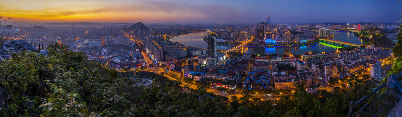 馬鞍山觀龍城特大夜景全景圖