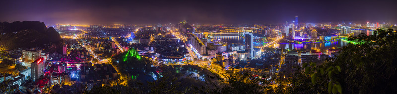 馬鞍山觀龍城特大夜景全景圖