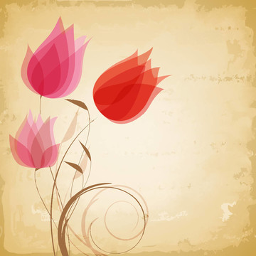 復(fù)古花卉