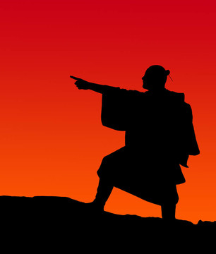 Samurai的雕像