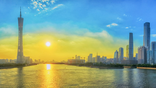 廣州風(fēng)景 黃昏日落美景