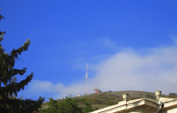 mashuck山秋季景觀。皮亞季戈爾斯克的全景