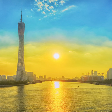 廣州塔 日落黃昏美景