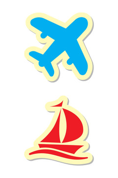 飛機(jī)和輪船圖標(biāo)