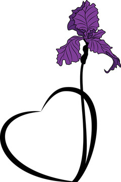 情人節(jié)的花的旗幟
