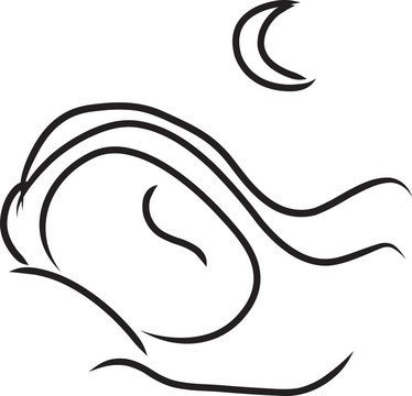 熟睡的女人素描