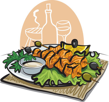 烤鮭魚串