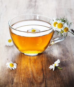 洋甘菊茶特寫(xiě)