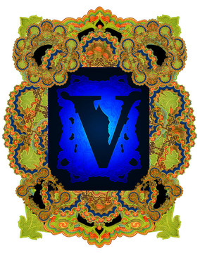 字母V.