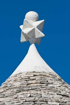 Alberobello s Trulli。普利亞。意大利.