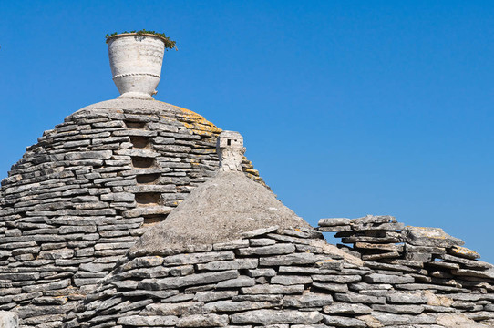 Alberobello s Trulli。普利亞。意大利.