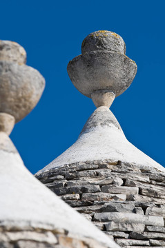 Alberobello s Trulli。普利亞。意大利.