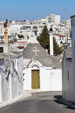 Alberobello s Trulli。普利亞。意大利.