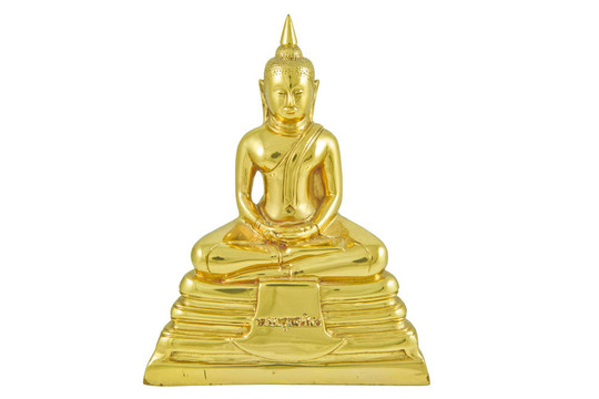 如來佛祖的黃銅形象正面；Phra Buddha Sothorn