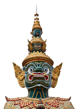 泰國風(fēng)格的Tosakan雕像在一個巨大的字符：羅摩衍那