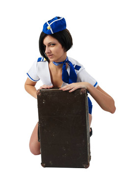 年輕漂亮的女服務員