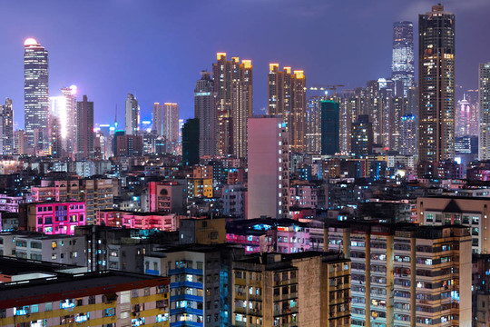 香港擁擠的城市
