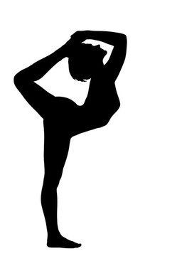 美女黑站在瑜伽- Dancer Pose
