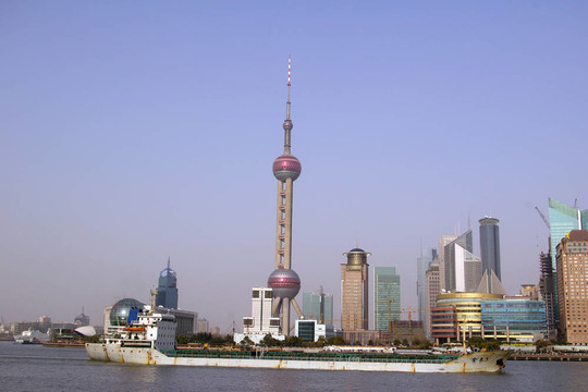 上海的天際線在天