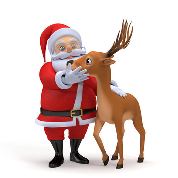 Santa和他的馴鹿
