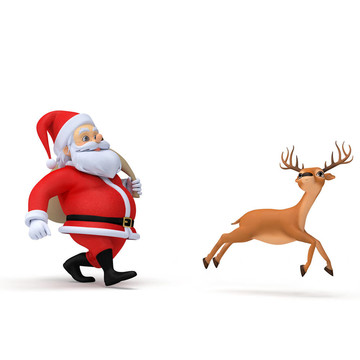 Santa和他的馴鹿