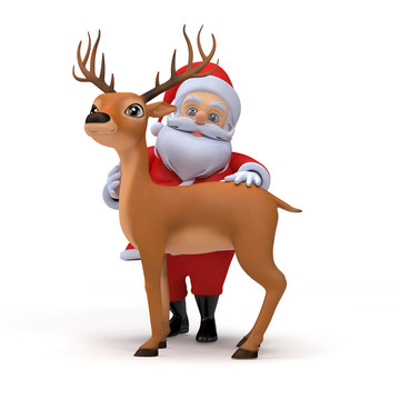 Santa和馴鹿
