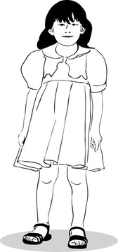 穿著裙子的小女孩