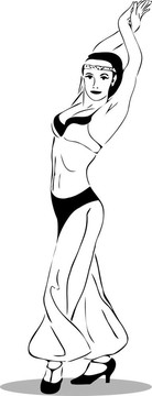 穿褲子跳舞的女孩