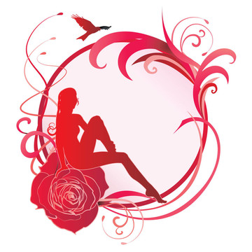 紅玫瑰和苗條女孩