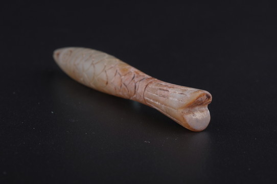 戰(zhàn)國(guó)玉魚(yú) 圓雕帶鱗玉魚(yú)