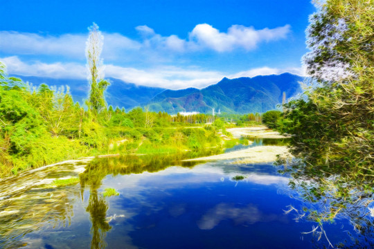 抽象風景畫