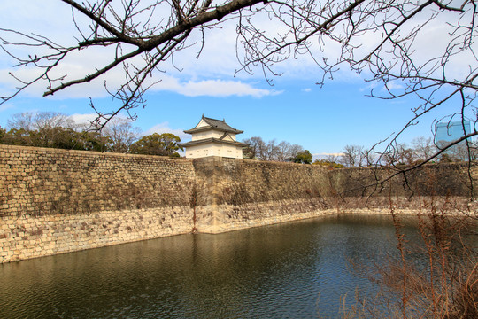 大阪城天守閣城墻護城河