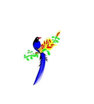 喜鵲的卡通鳥(niǎo)