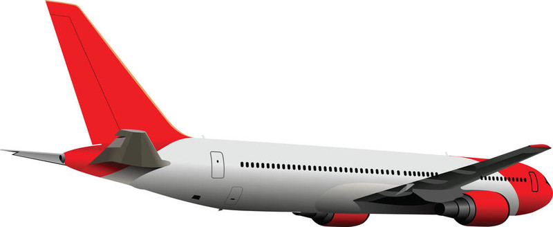 空中飛機(jī)。插畫