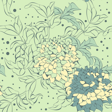 無縫花卉圖案