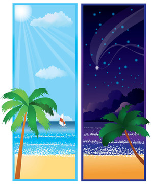 夏日海上旗幟。