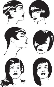 女人頭像的輪廓