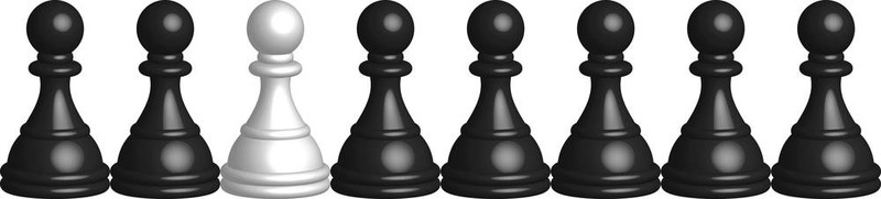 黑色和白色的棋子