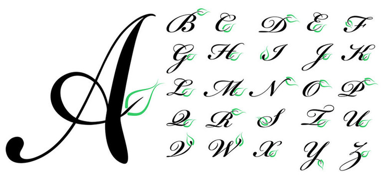 綠葉字母