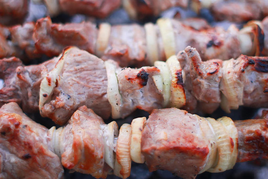 烤羊肉串烤金屬串燒肉
