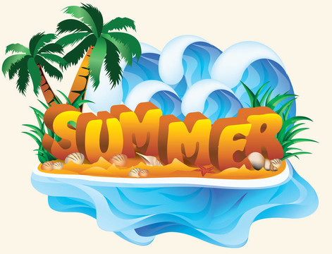 熱帶夏季的旗幟