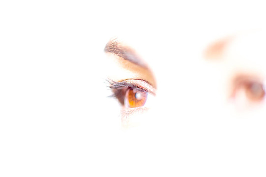 一個(gè)女人的眼睛的特寫