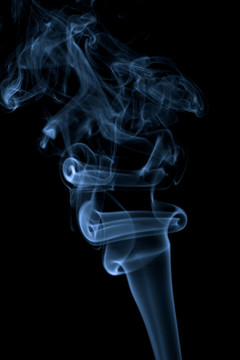 抽象的藍色煙霧