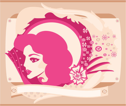 抽象美女海報(bào)