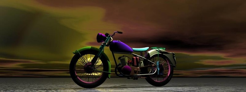 摩托車(chē)和天空