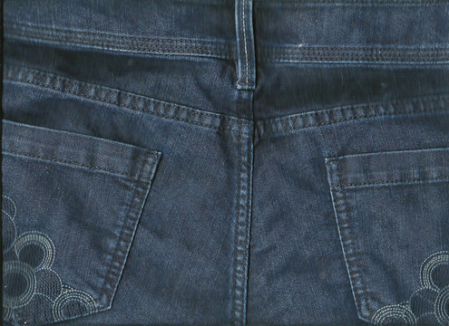 藍(lán)色牛仔褲