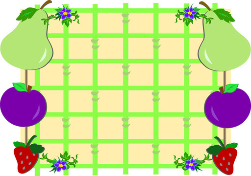水果和Flowers的框架
