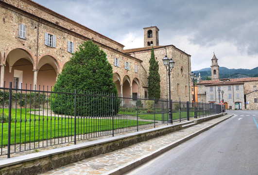 圣科洛姆巴諾修道院。博比奧。Emilia Romagna。意大利.