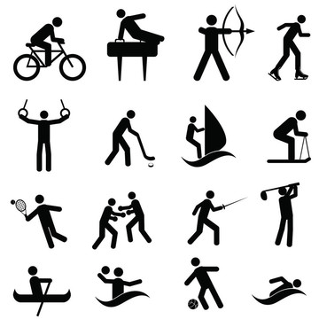 運動和運動圖標